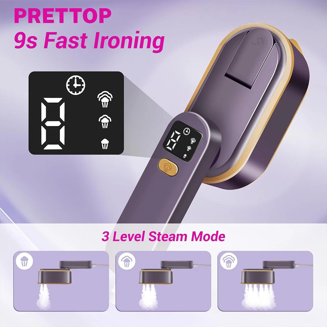 2v1 Parníček a Žehlička – Přenosný, Rychlé Zahřátí, Cestovní Velikost