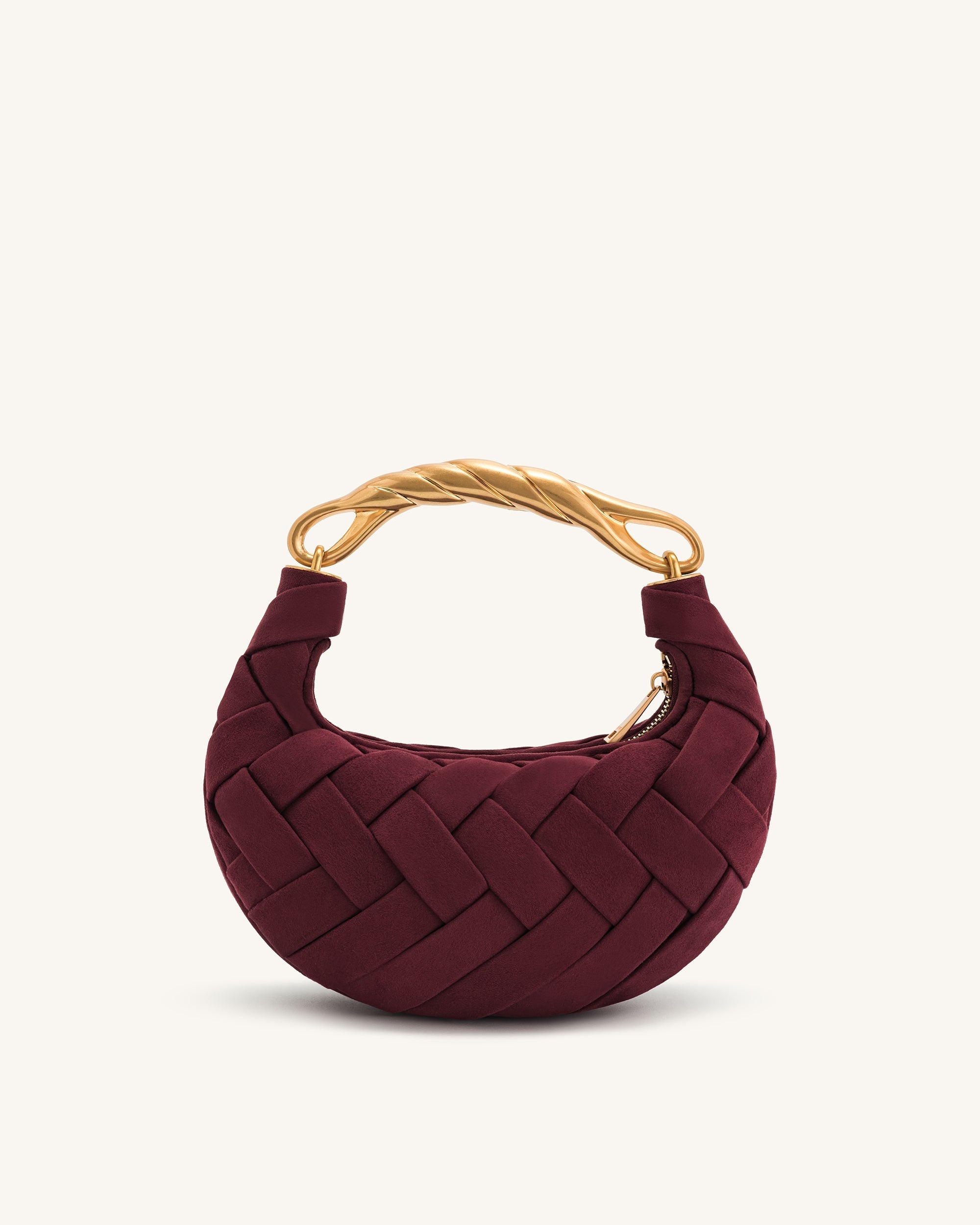 Kožená kabelka Orla Weave - Claret