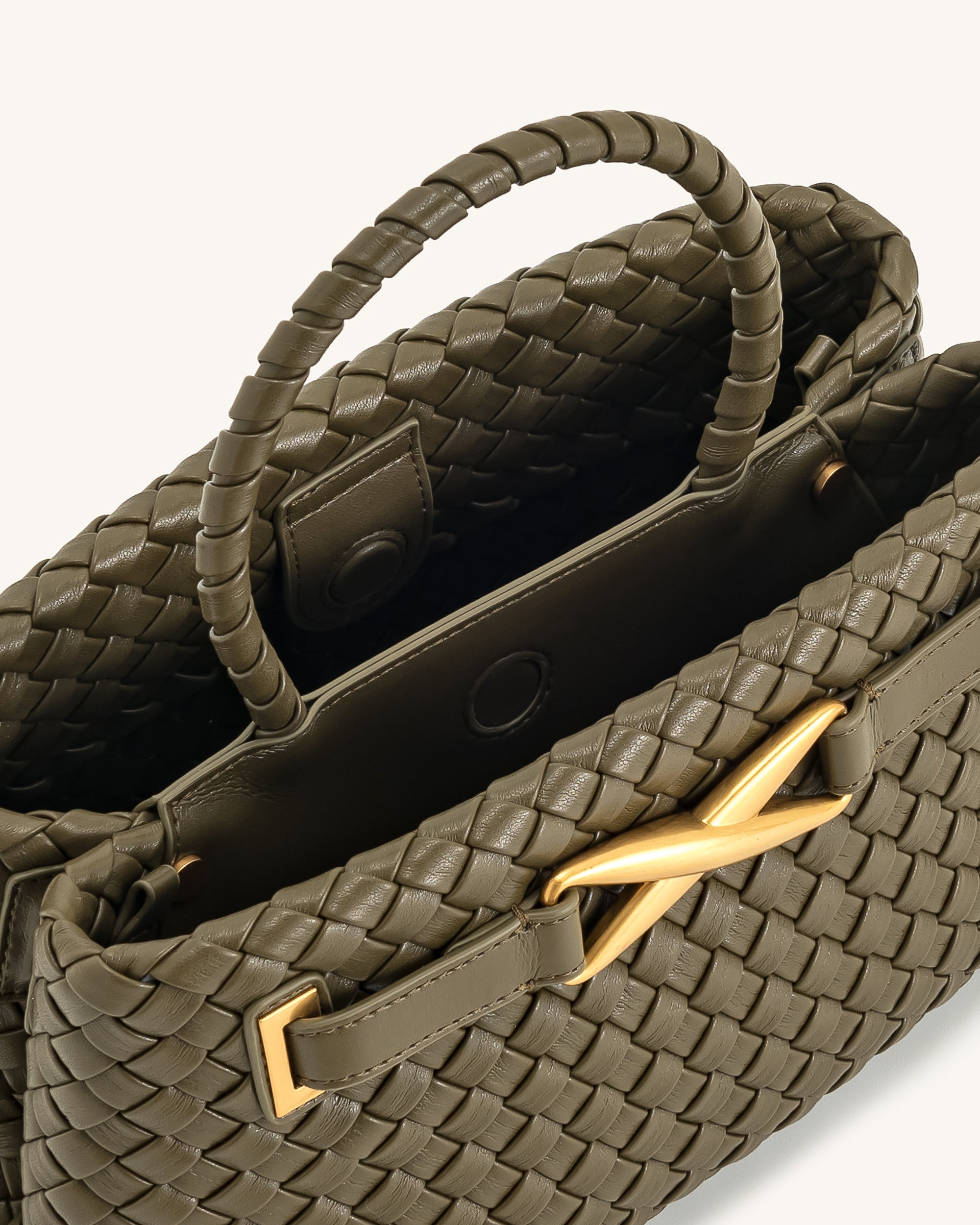 Elora Větší Plátěná Taška - Tmavá Olivová