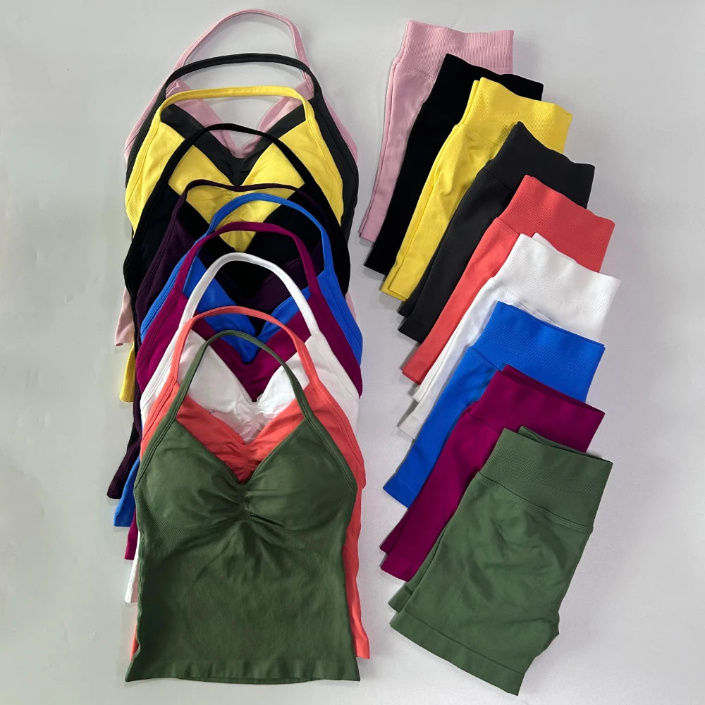 Sada sportovního oblečení 2 kusy krátké legíny