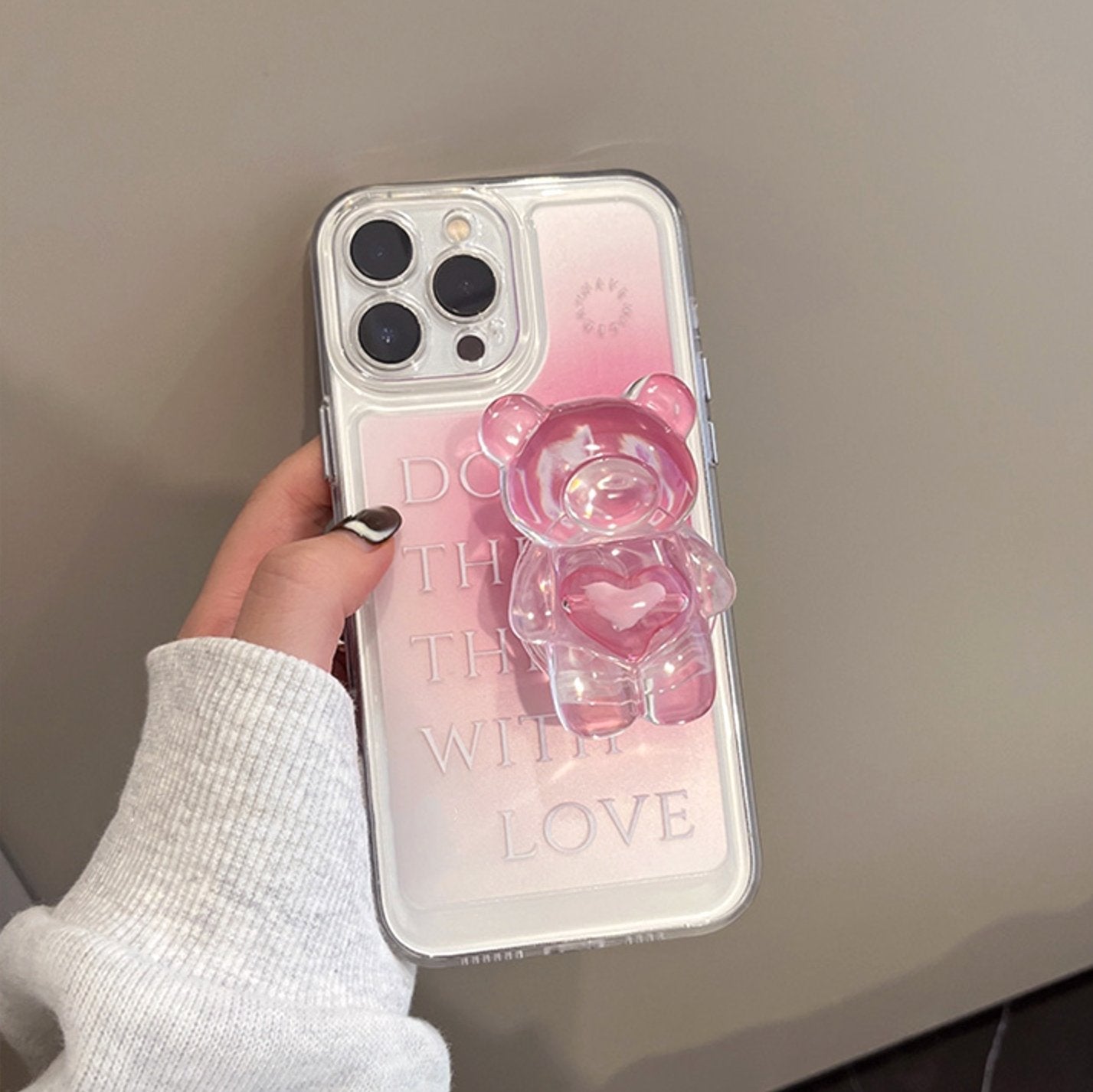 Roztomilý 3D Teddy Bear obal na iPhone