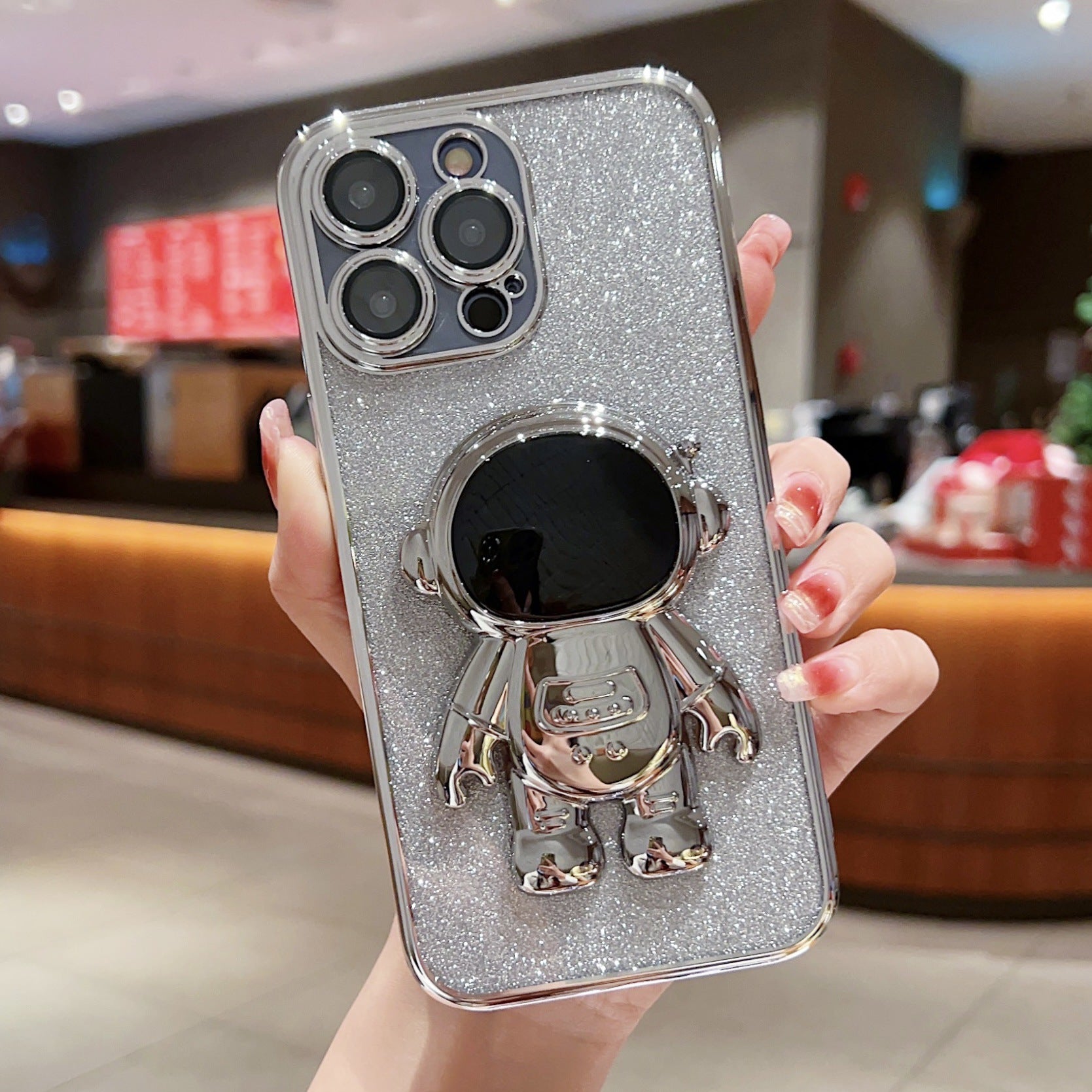 Luxusní Bling Bling 3D kosmonaut pouzdro na iPhone