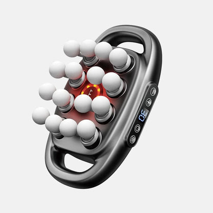 Nastavitelná masážní pistole na hloubkovou masáž s 16 hlavami, 30 rychlostmi a terapií červeným světlem