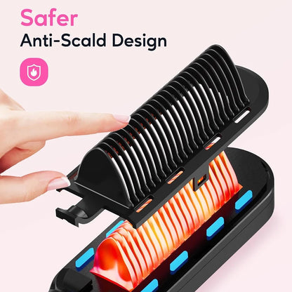 2-v-1 Elegantní Sweep lonic kartáč na vlasy narovnáváč