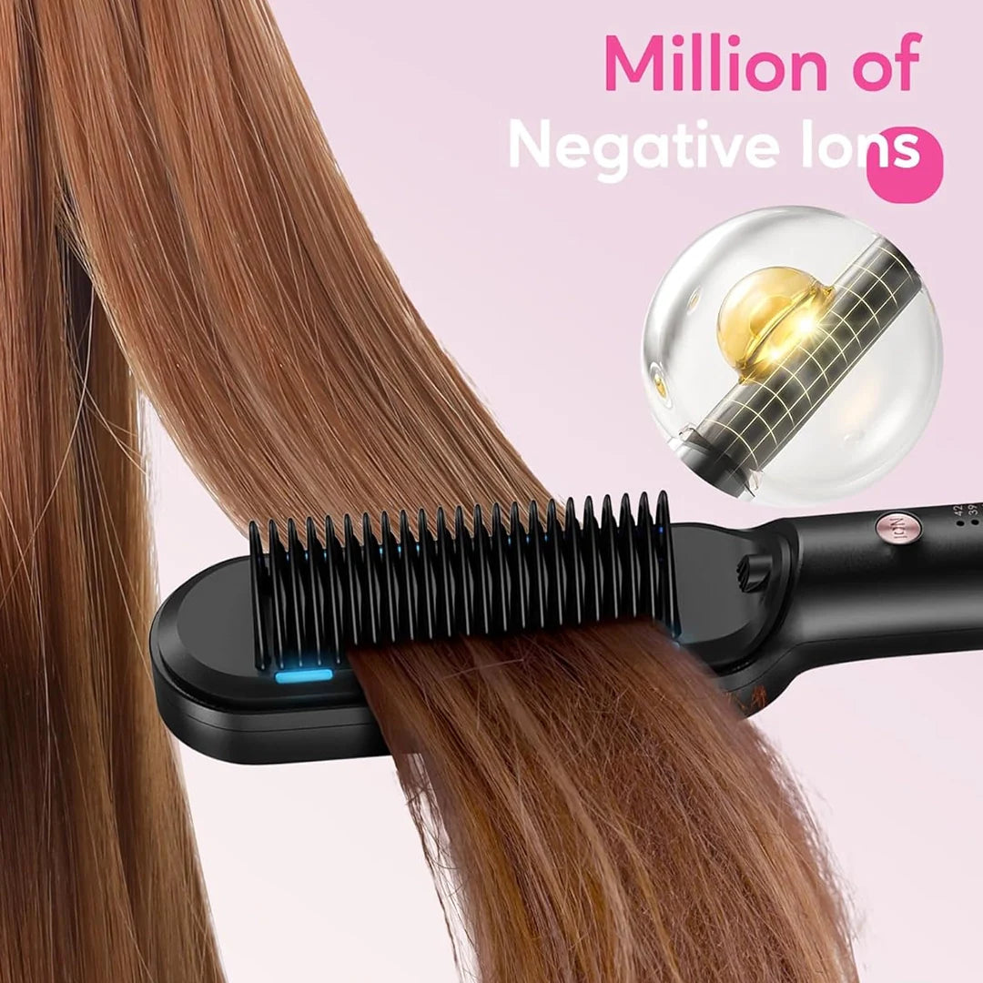 2-v-1 Elegantní Sweep lonic kartáč na vlasy narovnáváč