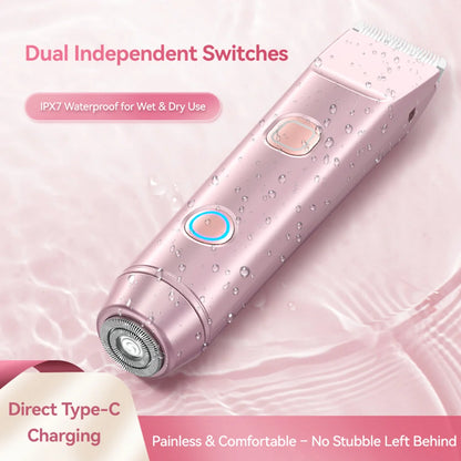 2-v-1 PRO dvojeko hlava bezbolestivý zastřihovač vlasů