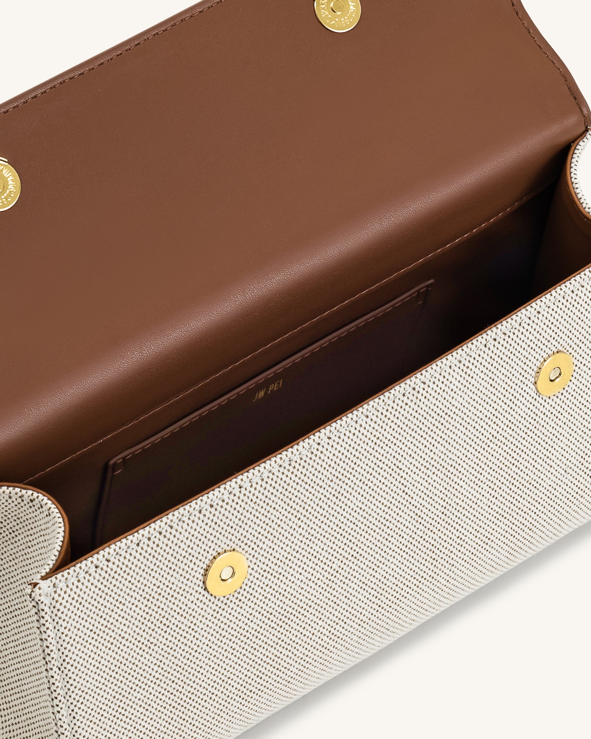 Klíčová horní kabelka Keyla - Hnědá plátěná