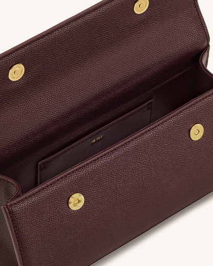 Taška s pevnou rukojetí Keyla - Tmavá vínová