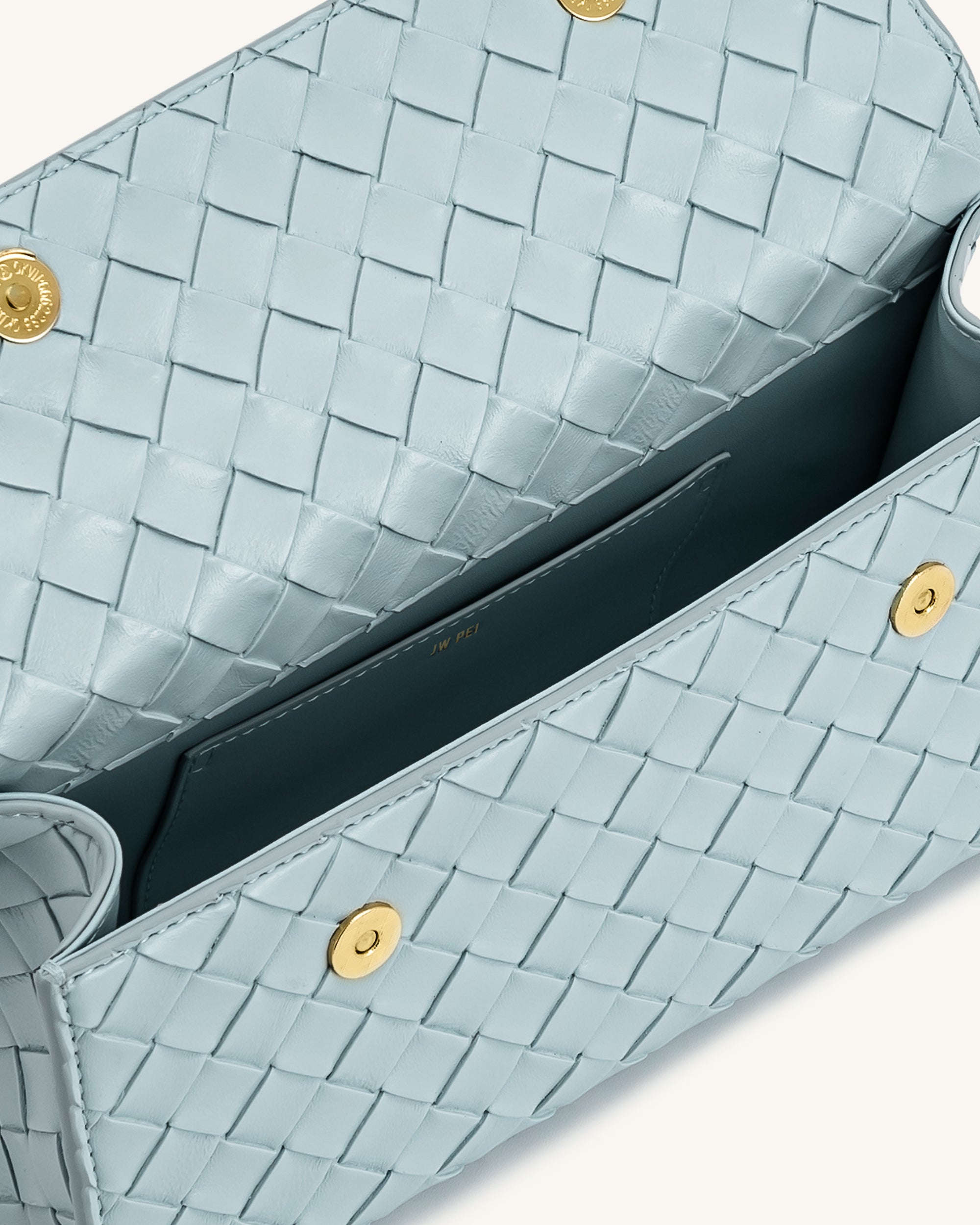 Keyla Výšivka Texturovaná Kabelka se Stojankou - Modrá