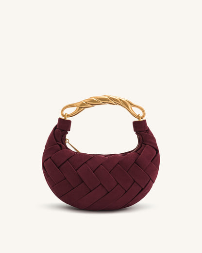 Kožená kabelka Orla Weave - Claret