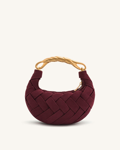 Kožená kabelka Orla Weave - Claret