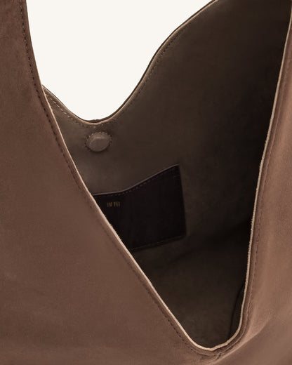 Dara Hobo taška z faux semiše - Mocha hnědá