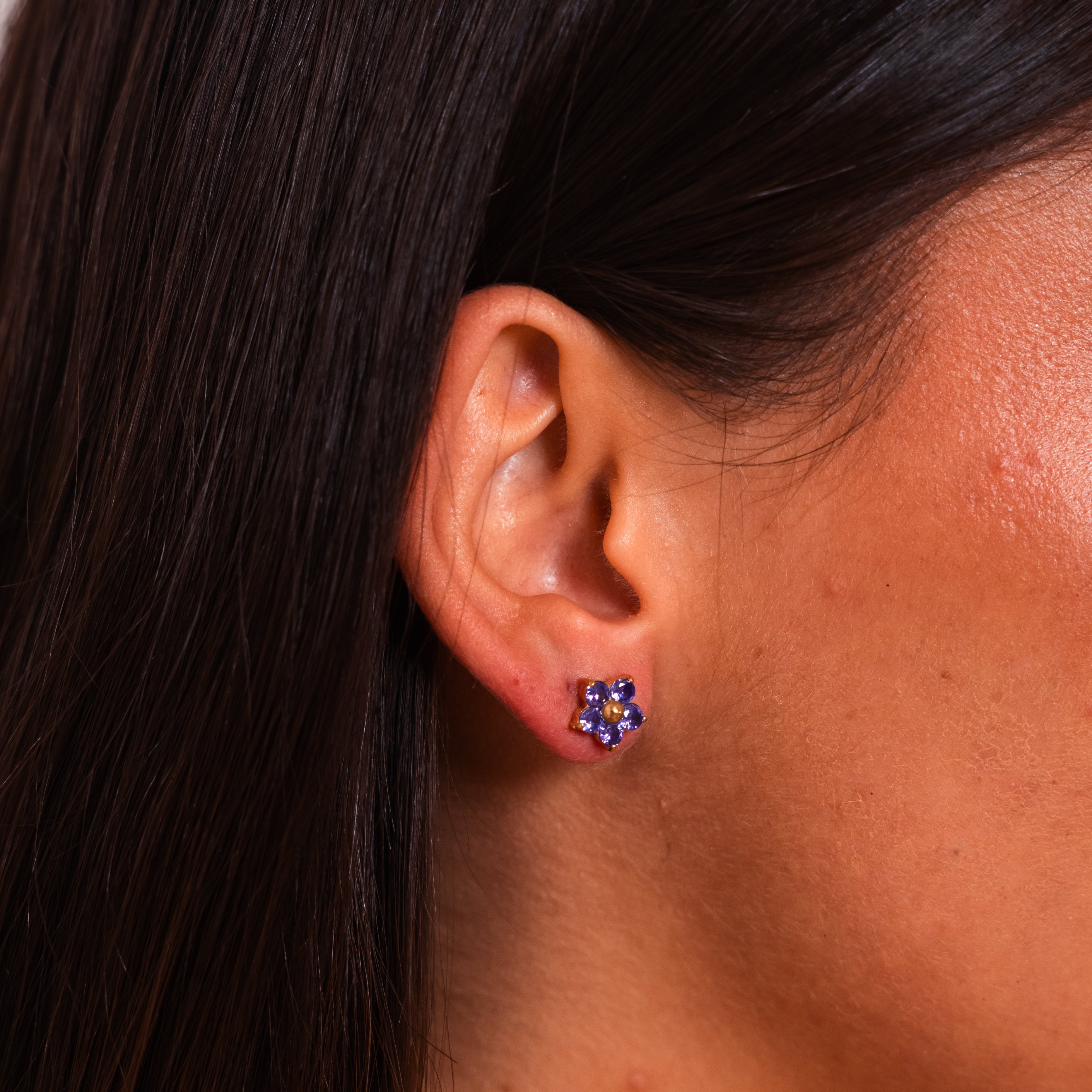 Květy náušnice zapínací