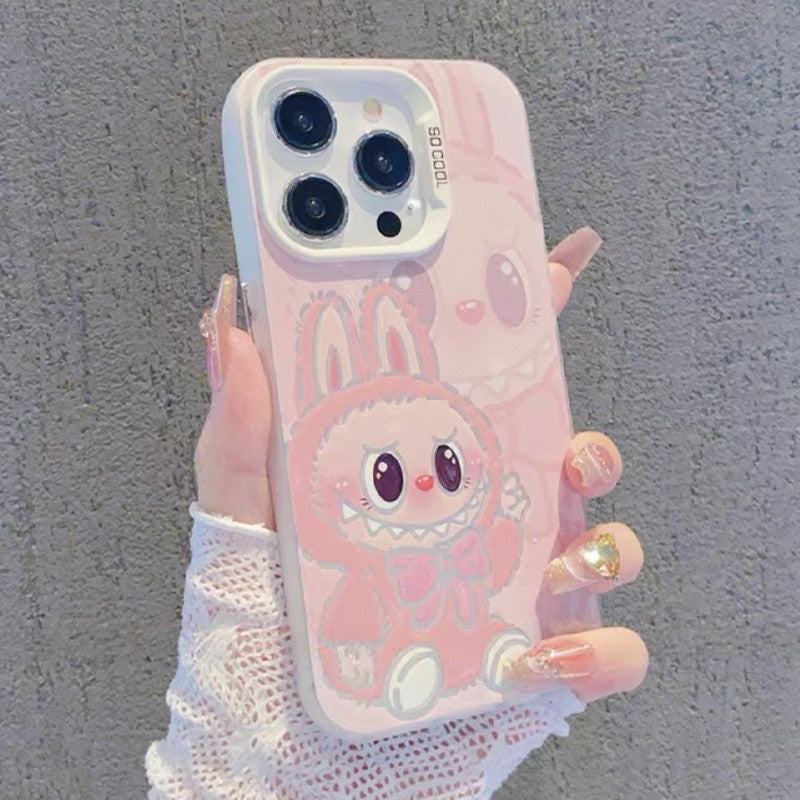 Roztomilý obal na iPhone s kartonovým Labubu