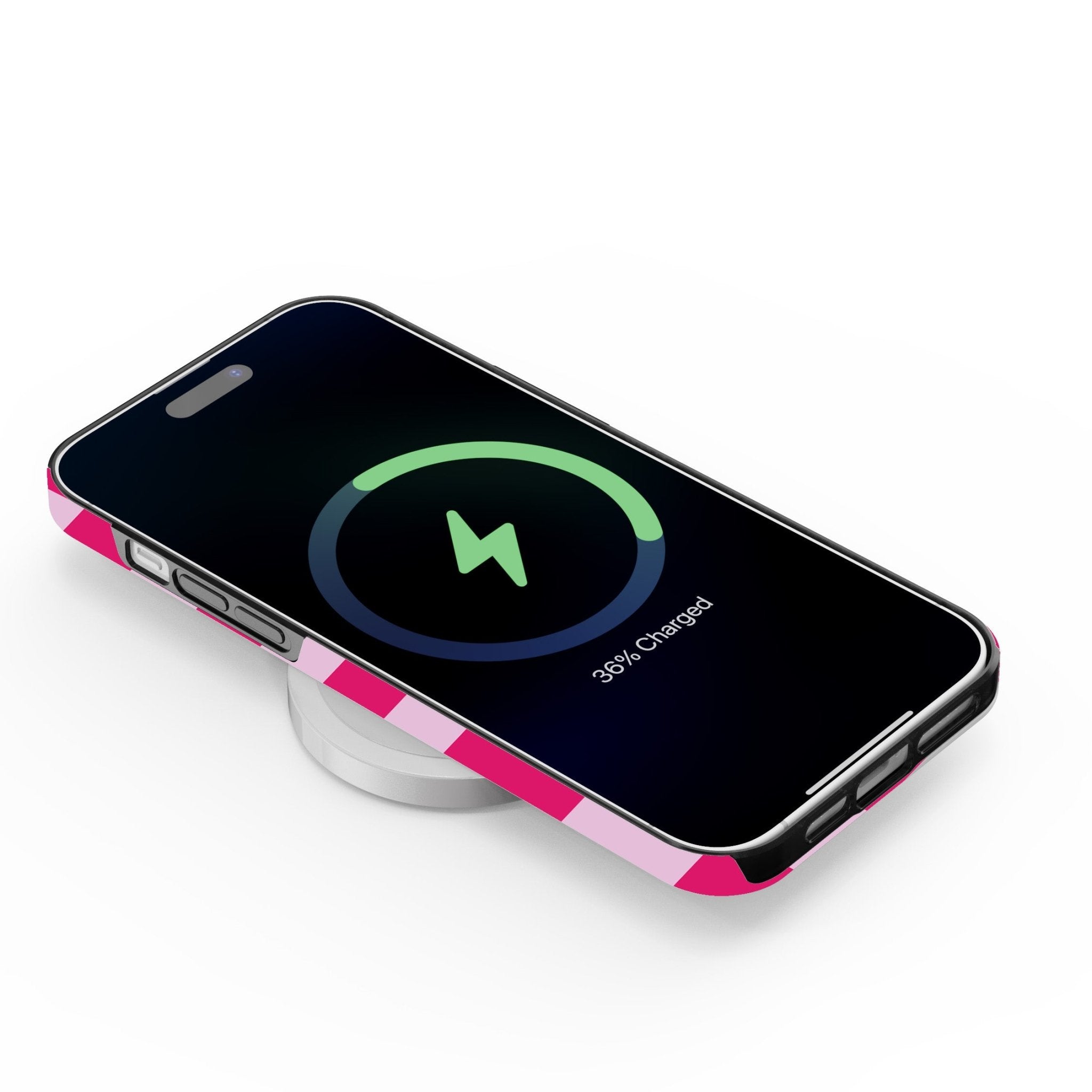 Božský růžový kostkovaný kryt na iPhone