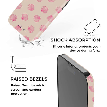 Růžovožlutý plážový kryt na iPhone