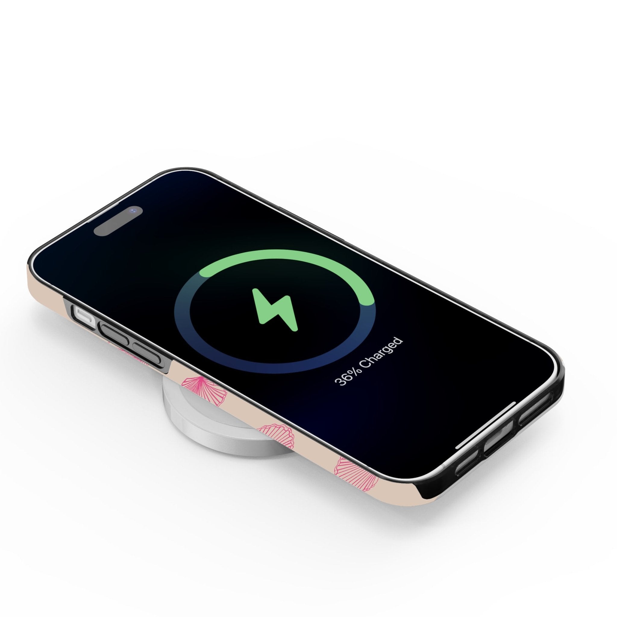 Růžovožlutý plážový kryt na iPhone