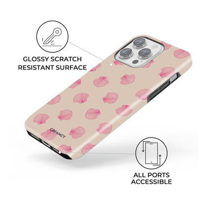 Růžovožlutý plážový kryt na iPhone