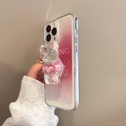 Roztomilý 3D Teddy Bear obal na iPhone