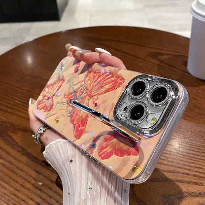 Ružový motýľový obal na iPhone