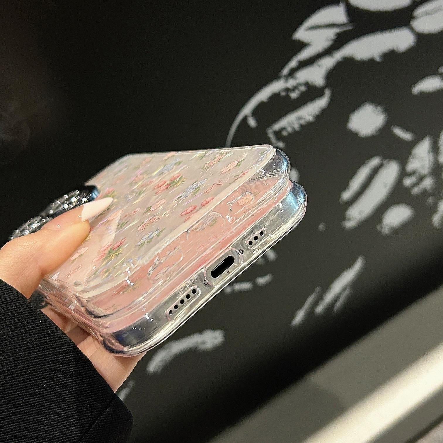 Letní tulipány Quartz pouzdro na iPhone s ochranným krytem čočky se zirkony